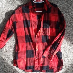 Red buffalo plaid shirt